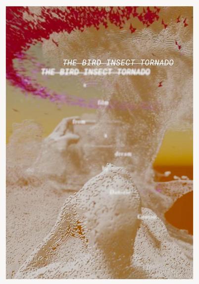 A film poster made of 3D point cloud objects and a boids particle system.