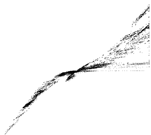A strange shape in black and white