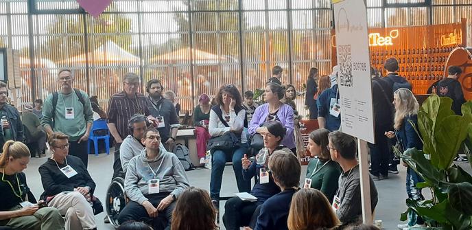 Menschen im meetup auf der republica25