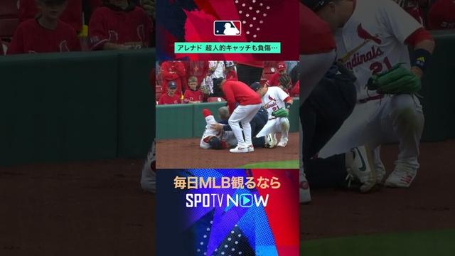 【カージナルス・アレナド】 超人的キャッチも腰を負傷…😱 #shorts #SPOTVNOWハイライト