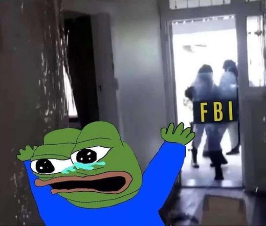 pepe running from the FBI