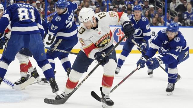 Florida's Sam Reinhart, Niko Mikkola and AJ Greer are out for Game 4 against Carolina