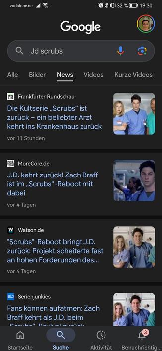 Jack Braff ist zurück bei Scrubs als JD als Hauptrolle