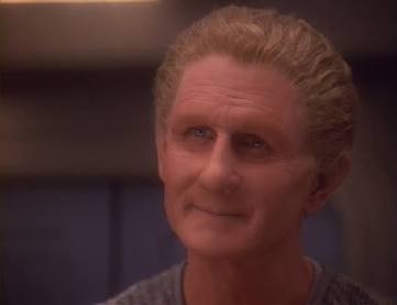 Odo with more defined facial features and wavy hair