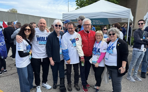 Shelley Caroll, Mike Colle, James Pasternak, Brad Bradford at the Walk for Israel
