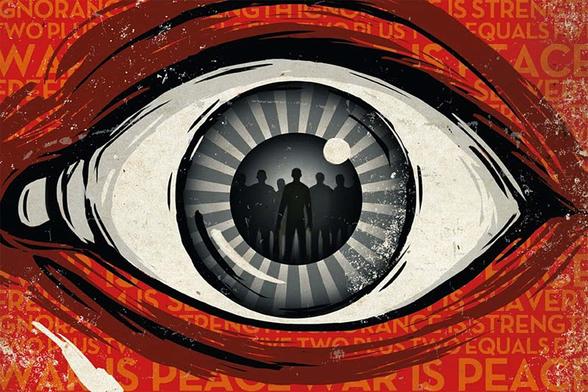 George Orwell - 1984 - Dettaglio di un occhio (illustrazione)