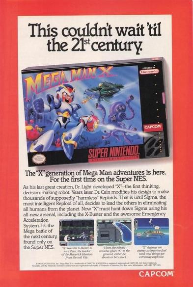 Mega Man X Magazine Ad (1993)