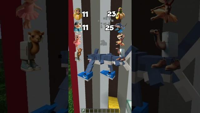 Los Brainrot Baby and Italian Brainrot VS High Jump 4 #minecraft #italianbrainrot #shorts