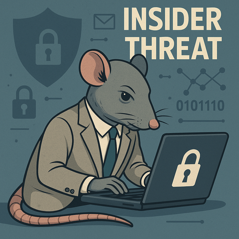 Rat at a laptop.  Image title, "Insider Threat"