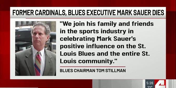 Former Cardinals, Blues executive Mark Sauer dies