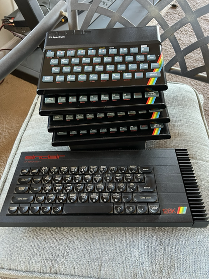 5 Sinclair Spectrum computers.