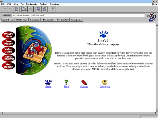 A screengrab of http://www.intervu.com/index.html from Nov 1996
