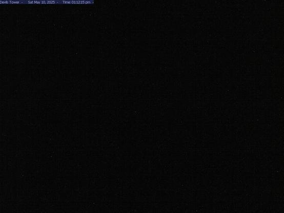 This webcam updates every 30 seconds to show a still image of live conditions at the park. From the amphitheater, you can see the south face of Devils Tower. You can also see the Prairie Dog Town pullouts along the park road from here.