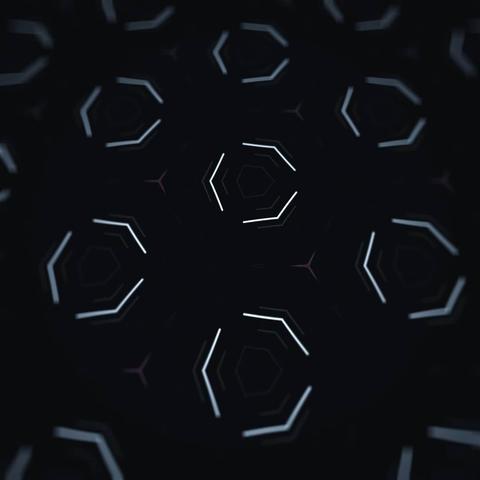 White lines over a black background. They look like led displays