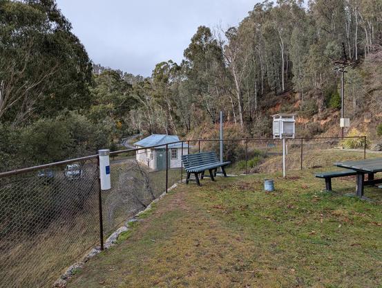 Weather station in forested country