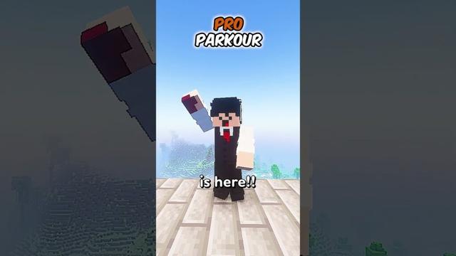 MINECRAFT NOOB vs PRO vs HACKER: PARKOUR! PART 5 ⛏️ #shorts