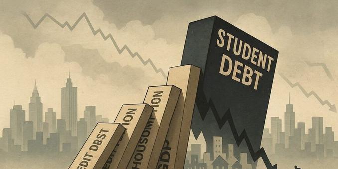 Student loans were just the first crack. Now mortgages, credit cards, and middle-class credit scores are quietly caving in.