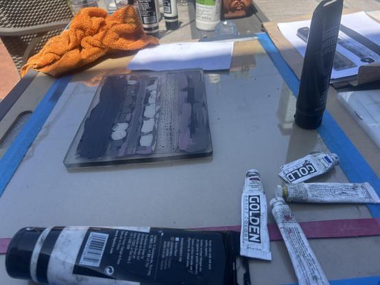 Layering tints behind the image transfer