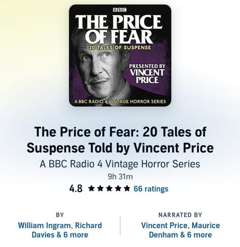This is a screenshot showing the cover of The Price of Fear.