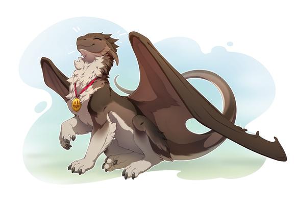 Art of a dragon by smileeeeeee. Sourced from e926.net