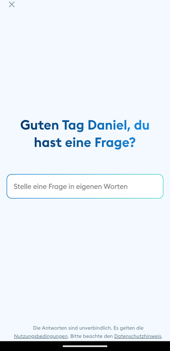 DKB App mit KI Chatbot für unverbindliche Antworten