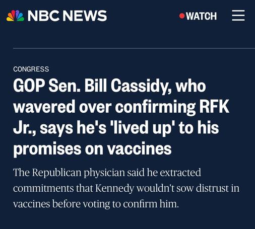 GOP Sen. Bill Cassidy, who wavered over confirming RFK Jr., says he's 'lived up' to his promises on vaccines