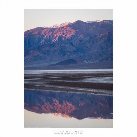 Reflected desert mountains