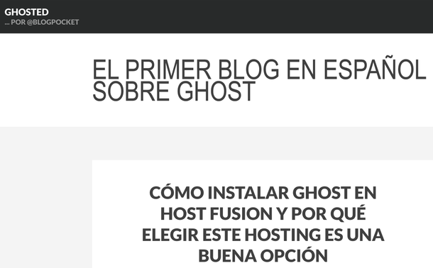 Captura de la versión guardada en Archive.org del blog Ghosted.es.