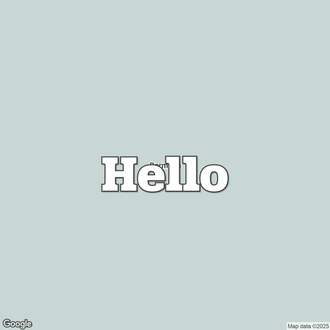 Map of Bermuda overlaid with a translation of the word "hello": Hello.