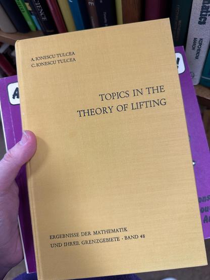 A difficult looking book titled “topics in the theory of lifting”