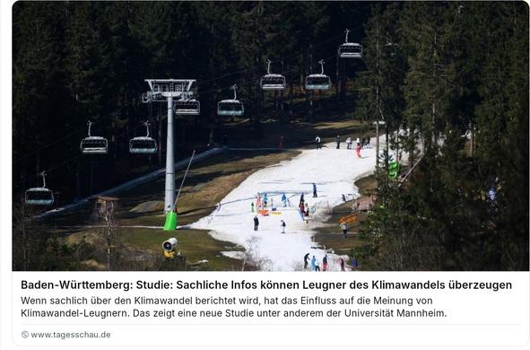 Tagesschau Studie sachliche Informationen können leugner des Klimawandels überzeugen