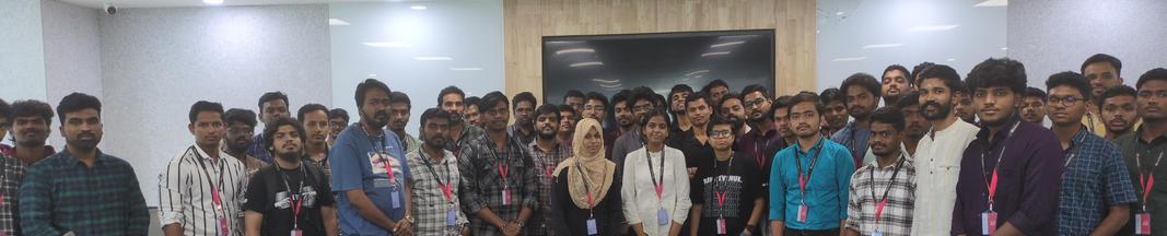 A group photo of the attendees and volunteers at the Chennai free software meetup in May 2025