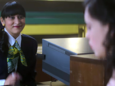 In "Brand New Cherry Flavor", when she leaves LA to return to Brazil, Lisa picks up her ticket from the desk where the airline employee uses a Kaypro 4.