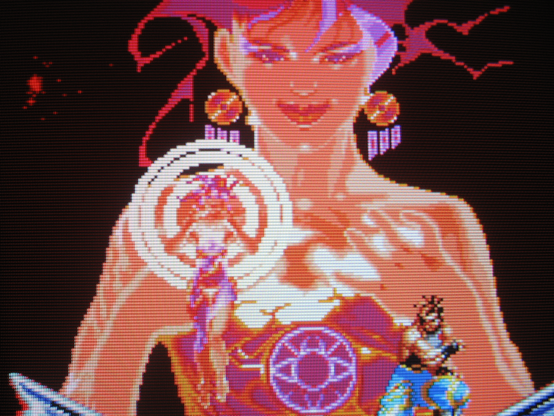 Osman squares off against a pink-hued sorceress and her gigantic doppelganger miles above the surface of the Earth.