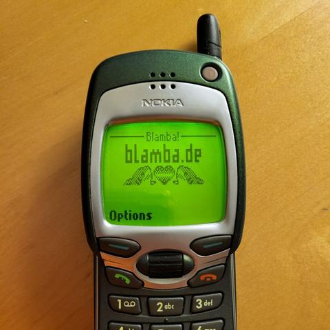 Nokia 7110 showing the wap.blamba.de front page