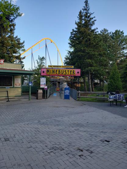 Minebuster Roller Coaster Entrance, Closed Sign at Front