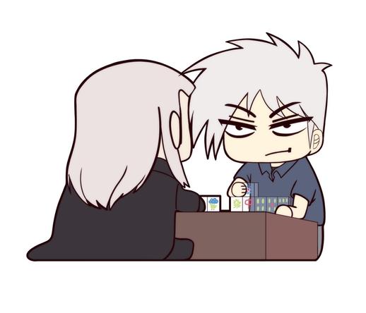 Akagi and washizu playing mahjong