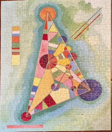 500 piece jigsaw puzzle of Vasily Kandinsky "Variegation in the Triangle" 1927