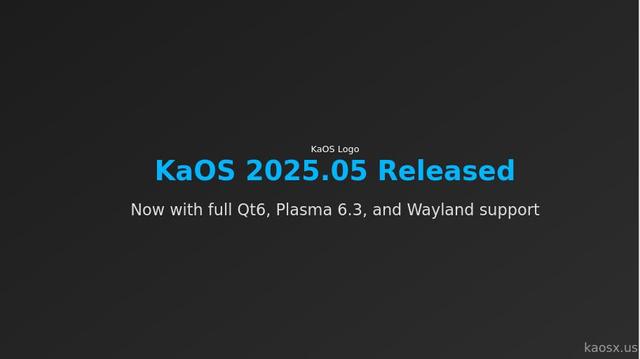 ✨ KaOS 2025.05 is now available!