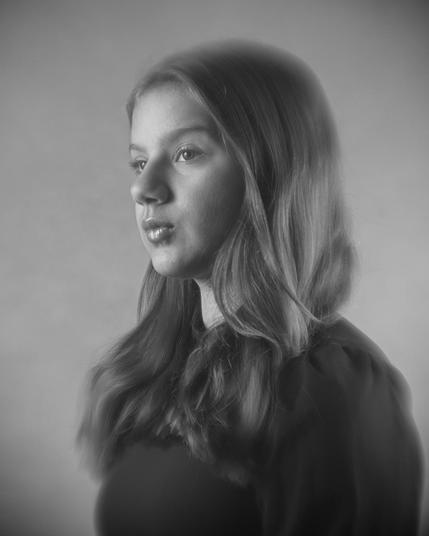 Softfocus studio portrait of a 12 year old girl