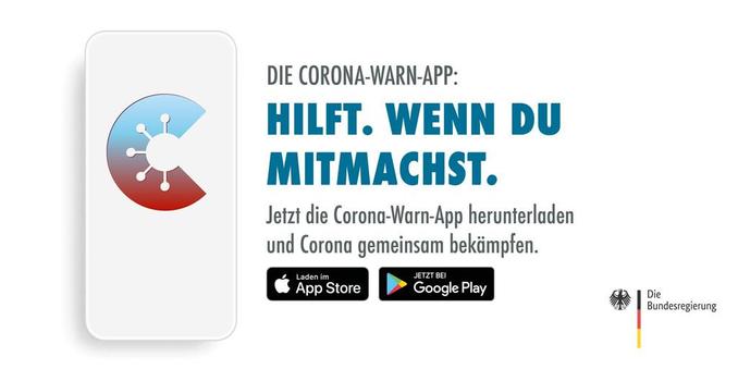Einer der Slogans der Corona-Warn-App: Hilft. Wenn du mitmachst.
