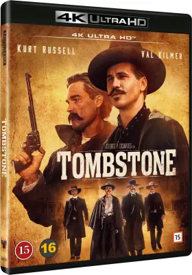 Cover til Tombstone på 4k UHD blu-ray.
Med Kurt Russel og Val Kilmer