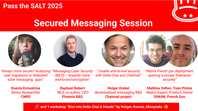 speakers of the secured messaging session