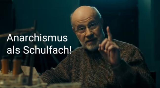 Harald Lesch, erhobener Zeigefinger, spruch: Anarchismus als Schulfach!