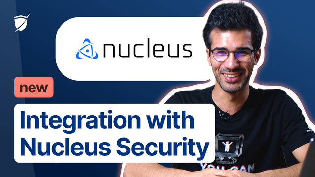 video thumbnail of Dragos Sandu, Pentest-Tools.com Product Manager, for a video the demoes the new integration with Nucleus Security