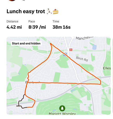 Strava run route