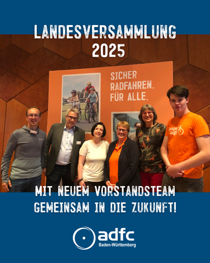 Das frischgewählte Vorstandsteam des ADFC-BW