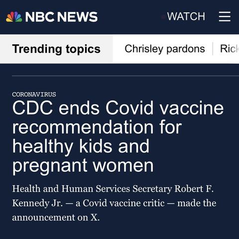 CDC ends Covid vaccine recommendation for healthy kids and pregnant women
Health and Human Services Secretary Robert F. Kennedy Jr. — a Covid vaccine critic — made the announcement on X.