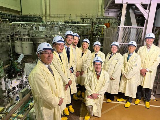 Die Delegation und ihre Gastgeber am Naka Institute for Fusion Science and Technology.