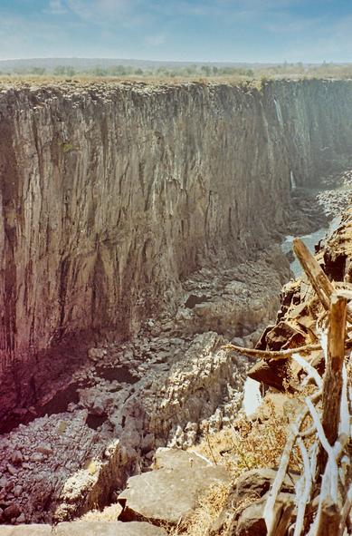 Victoria Falls in dry season